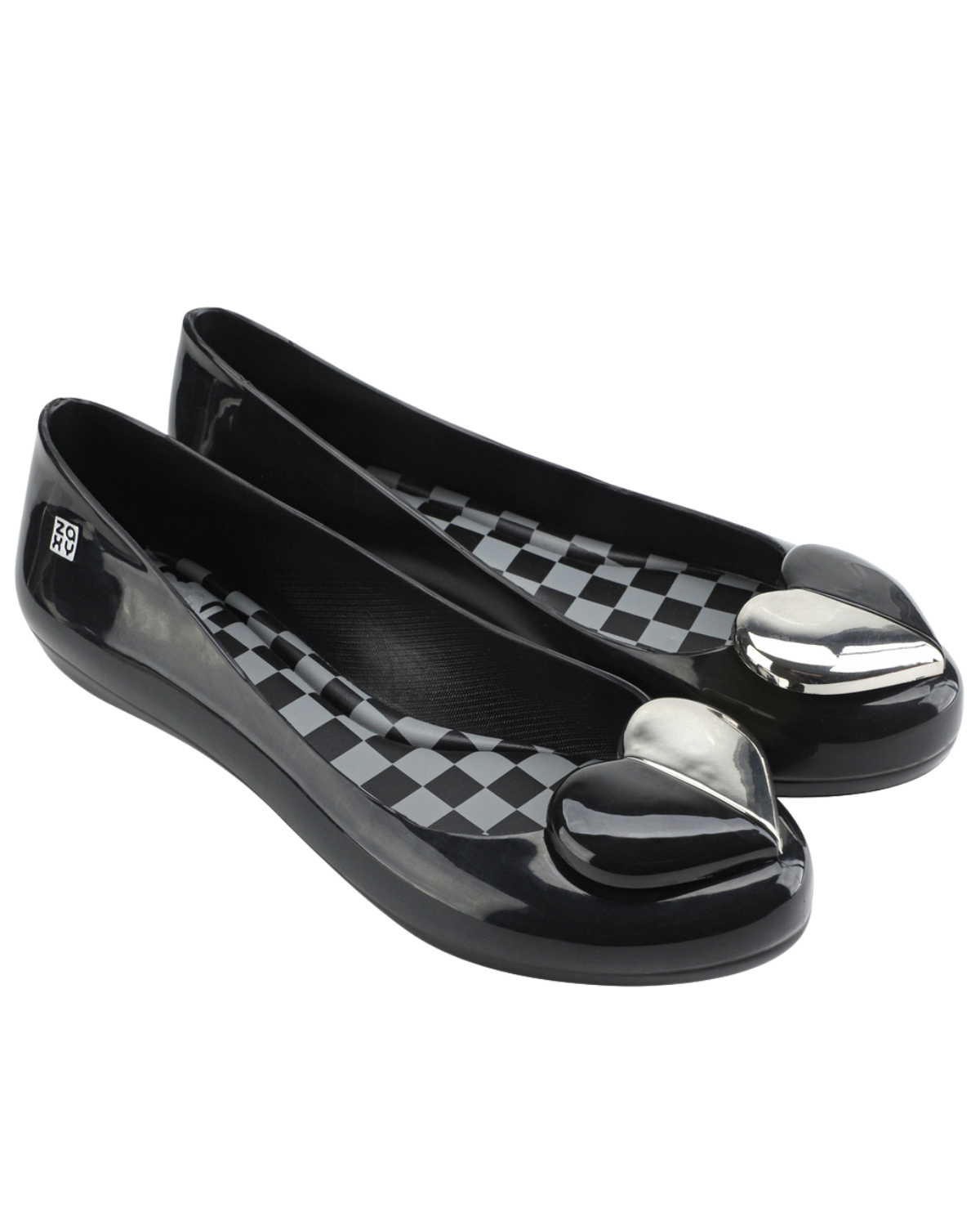 Zaxy black 2025 heart shoes